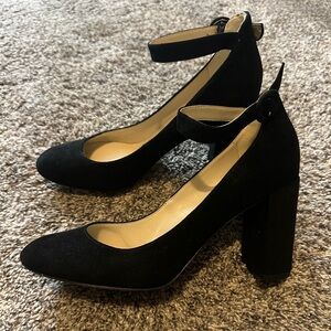 Marc Fisher Black Suede Heels